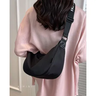 【LEEHER】雙11 女生包包 尼龍包包/側背包女/月半包/休閒包/寬肩帶/斜背包/尼龍包女斜背包/防水
