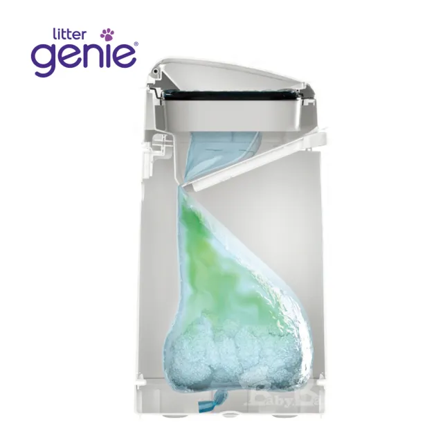 【Litter Genie】加拿大 Litter Genie 第四代貓咪鎖便桶 多層鎖臭塑膠袋匣 八角形(有專利正品才能鎖住異味)