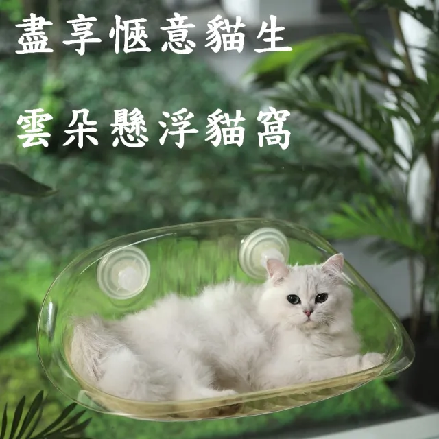 【古德斯】雲朵懸浮貓窩(貓咪吊床 貓吊床 貓掛床 貓跳臺 寵物吊床)