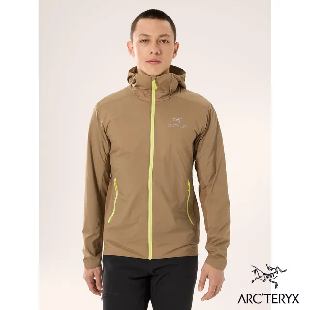 【Arcteryx 始祖鳥】男 Atom SL 化纖外套(帆布棕/喜悅黃)