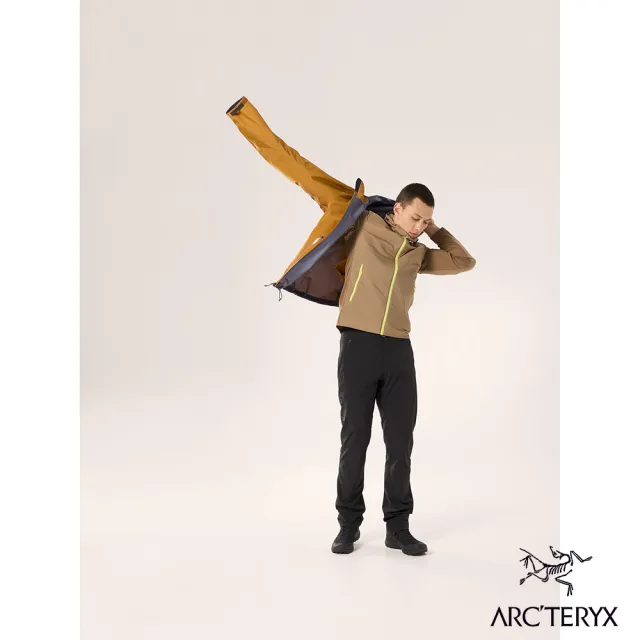 【Arcteryx 始祖鳥】男 Atom SL 化纖外套(帆布棕/喜悅黃)