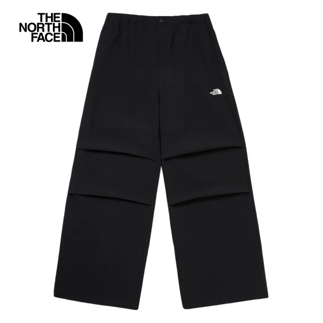 The North Face 官方旗艦 北面UE女款黑色DWR防潑水可調節褲腰休閒褲｜89H1JK3(抗UV)