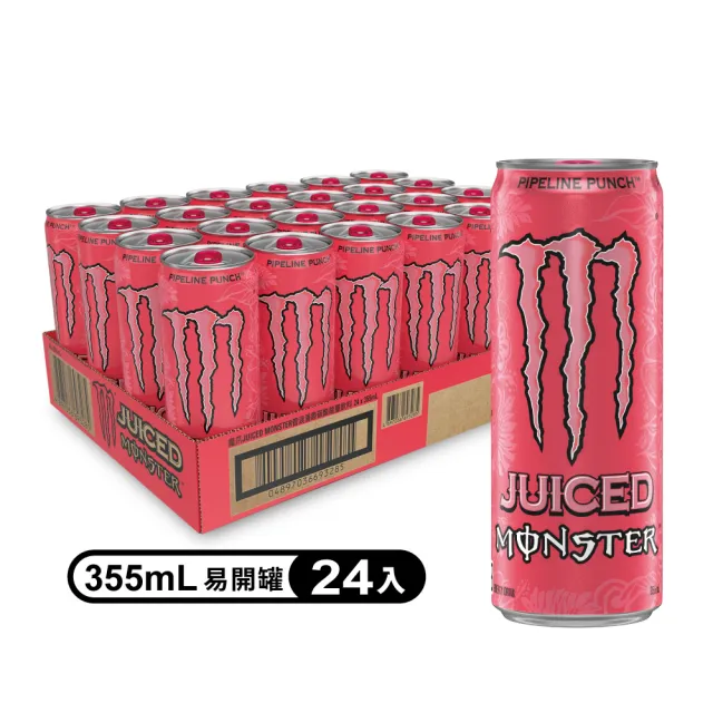 福利品【Monster Energy 魔爪】管浪潘趣 能量碳酸飲料 易開罐355ml x24入/箱