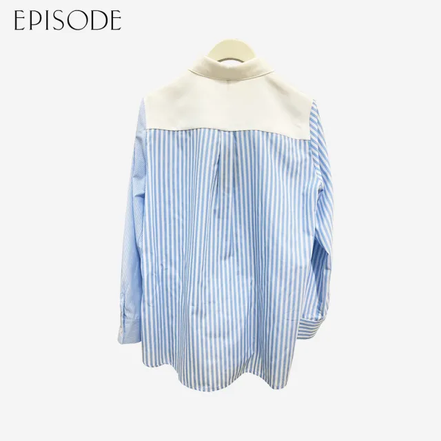 【EPISODE】個性粗細條紋拼接休閒襯衫143303
