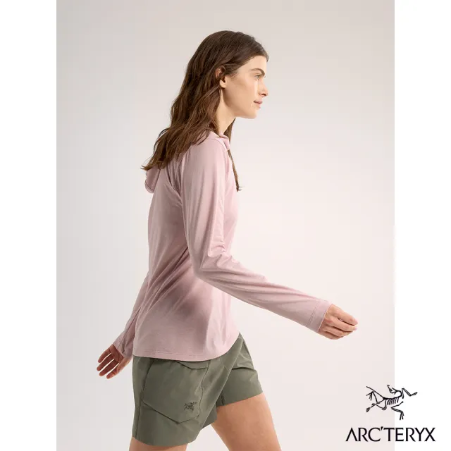 【Arcteryx 始祖鳥】女 Taema 快乾長袖套頭衫(野玫瑰雜粉)