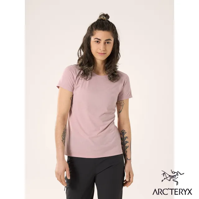 【Arcteryx 始祖鳥】女 Taema 快乾短袖圓領衫(野玫瑰雜粉)