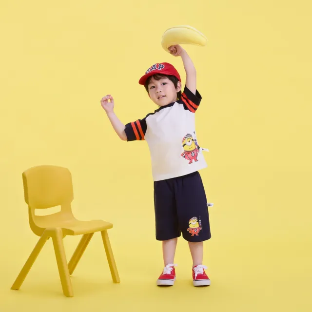 【GAP】兒童裝 Gap x Minions小小兵聯名 Logo純棉短褲/短裙/休閒褲-多款任選(545543&477871&510185&562527)