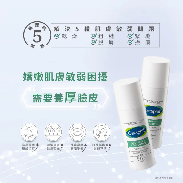 【Cetaphil 舒特膚】官方直營 舒新雪潤安撫水150ml+舒新雪潤B5安心霜 45ml