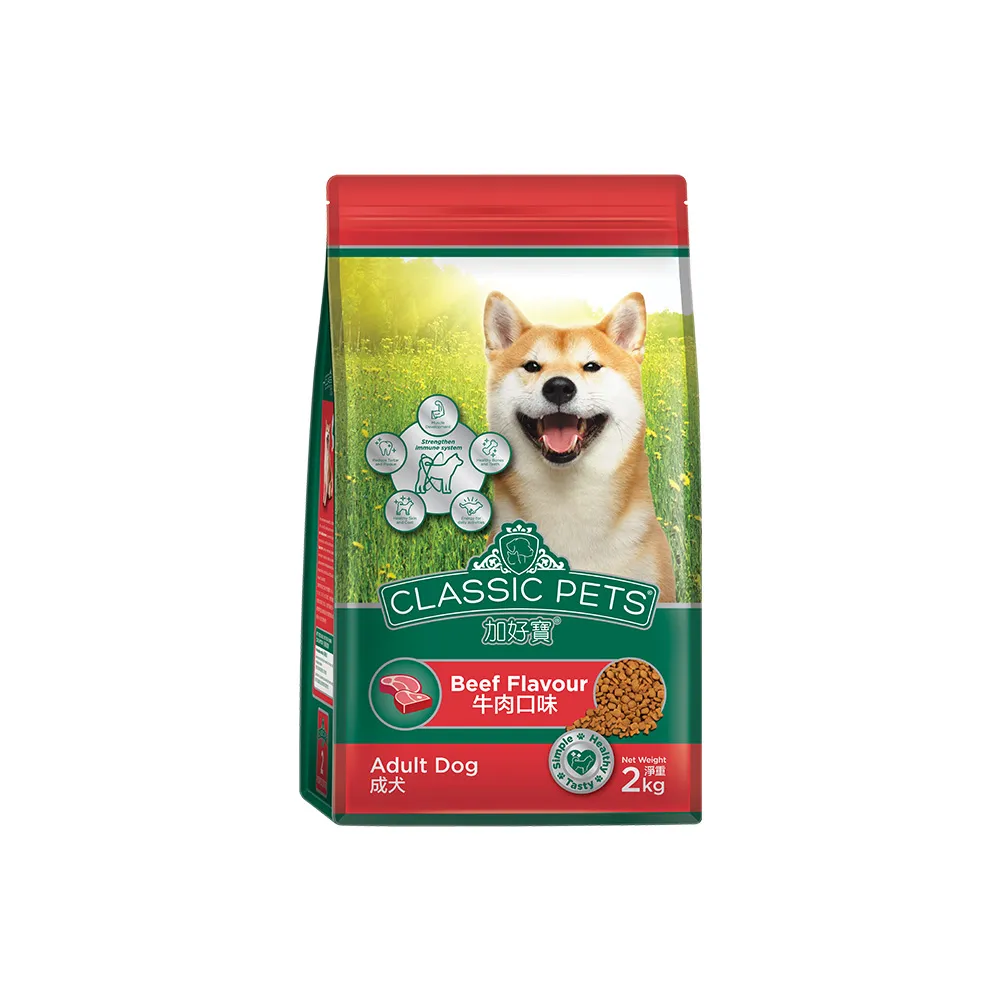 【Classic Pets 加好寶】狗乾糧-牛肉口味 2KG(狗飼料/成犬)