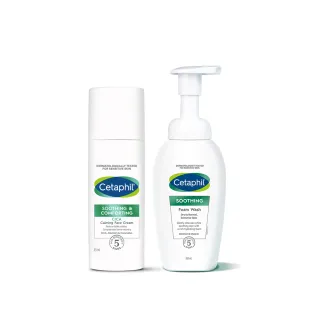 【Cetaphil 舒特膚】官方直營 舒新潔面泡泡 200ml+舒新雪潤B5安心霜 45ml(安心小白瓶)