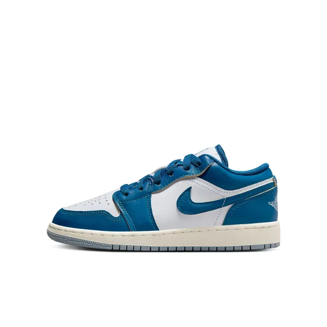 【NIKE 耐吉】AIR JORDAN 1 LOW SE 大童 女鞋 休閒鞋 運動鞋 喬丹 藍白(FN9137141)