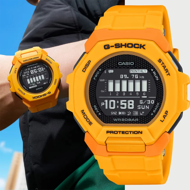 CASIO 卡西歐 G-SHOCK G-SQUAD 訓練計畫 GPS多功能運動藍芽手錶(GBD-300-9)