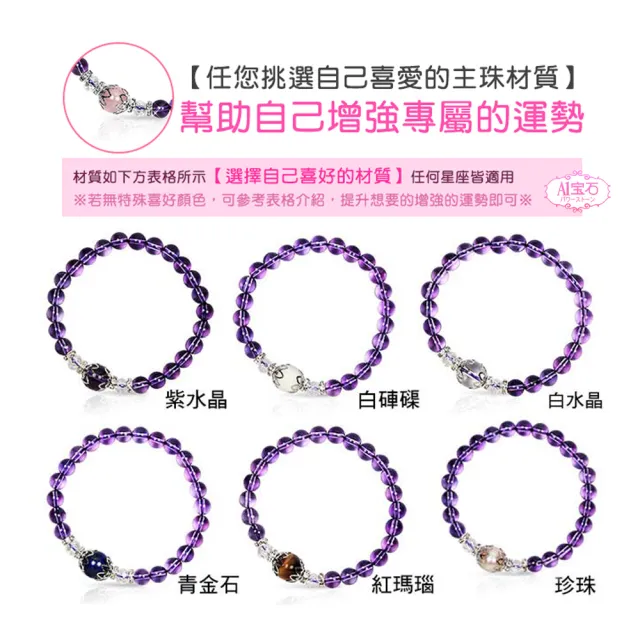 【開運億姊】紫水晶手鍊/紫晶/（白硨磲）能量晶鑽水晶手鍊(旺九紫離火運)