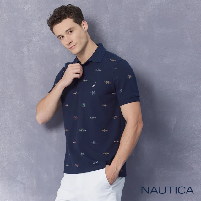 NAUTICA 男裝 簡約休閒彈性長褲(卡其)品牌優惠