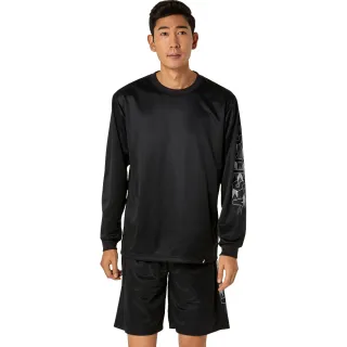 【asics 亞瑟士】籃球長袖上衣 男女中性款 日本版 籃球上衣(2063A373-001)