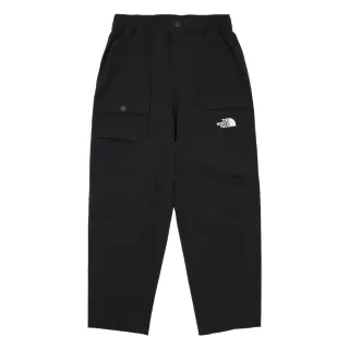 【The North Face 官方旗艦】北面兒童黑色UPF防曬休閒長褲｜87Z2JK3(抗UV)