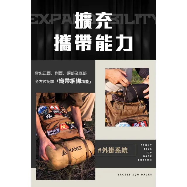 【SHANER】Bagself-魔鬼戰術包-28L小款(戶外背包 露營背包 戰術背包 休閒背包 求生背包)