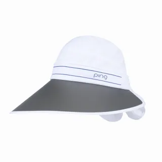 【PING】女款可拆帽頂抗UV遮陽高爾夫球帽-白(吸濕排汗/抗UV/日本素材/GOLF/高爾夫/配件/RQ24101-87)