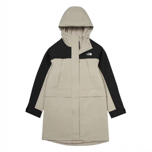 The North Face 北臉 衝鋒衣 女款 運動連帽外套 防風 防潑水 透氣 W MOUNTAIN DRYVENT 黑灰 87W35IF