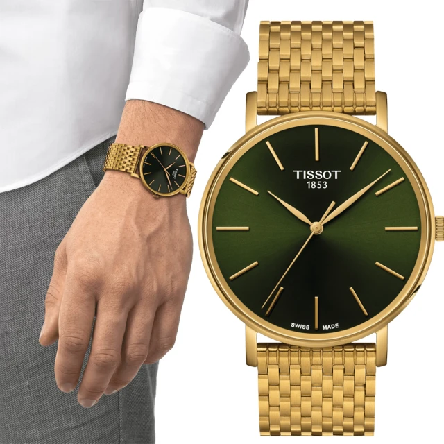 TISSOT 天梭 官方授權 Everytime 經典雋永大三針手錶-40mm 聖誕節 禮物(T1434103309100)