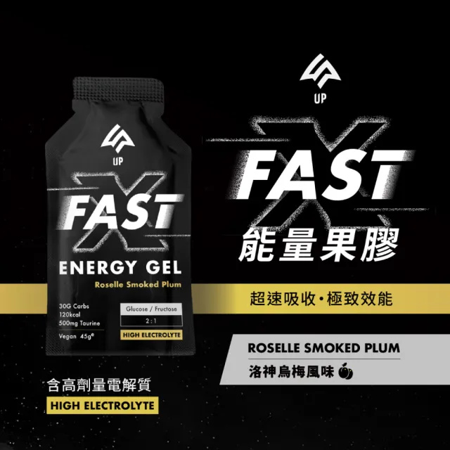 【UP Sports】UP FAST-X 能量果膠-洛神烏梅風味45g*10包