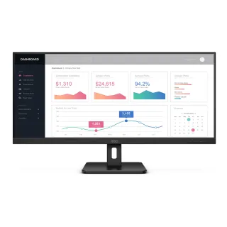 【AOC】U34E2M 34型 2K 21:9窄邊框螢幕(HDMI/DisplayPort/1ms)