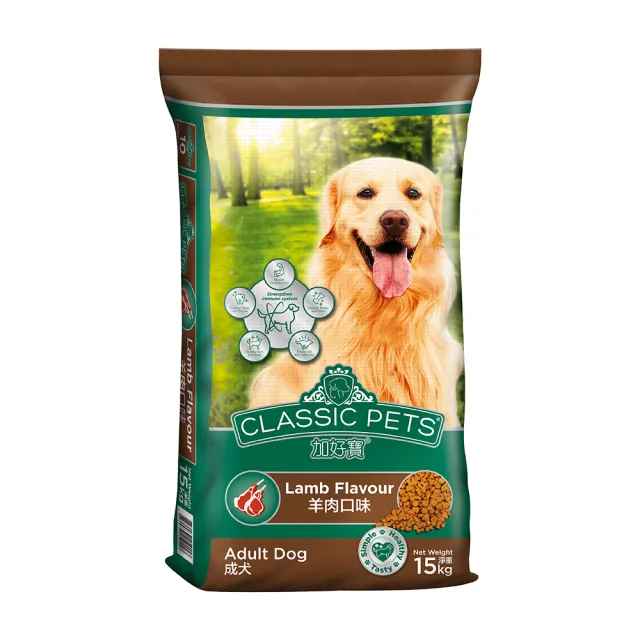 【Classic Pets 加好寶】狗乾糧-多種口味 15KG(狗飼料/成犬)