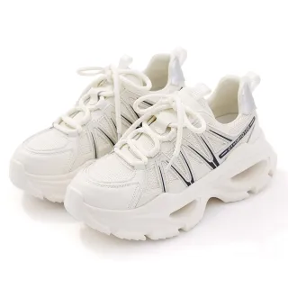 【DIANA】7cm質感牛皮俏麗幾何拼接線條綁帶厚底老爹(慕斯灰)