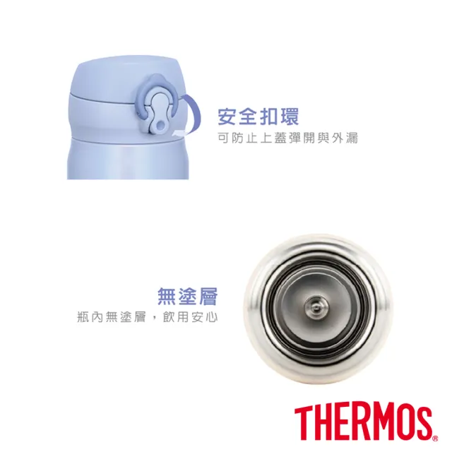 【THERMOS膳魔師】不鏽鋼超輕量彈蓋真空保溫瓶500ml(JNL-504)