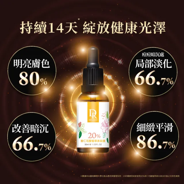 【Dr.Hsieh 達特醫】20%花酸植萃美白液30ml(進階調理美白/官方直營)