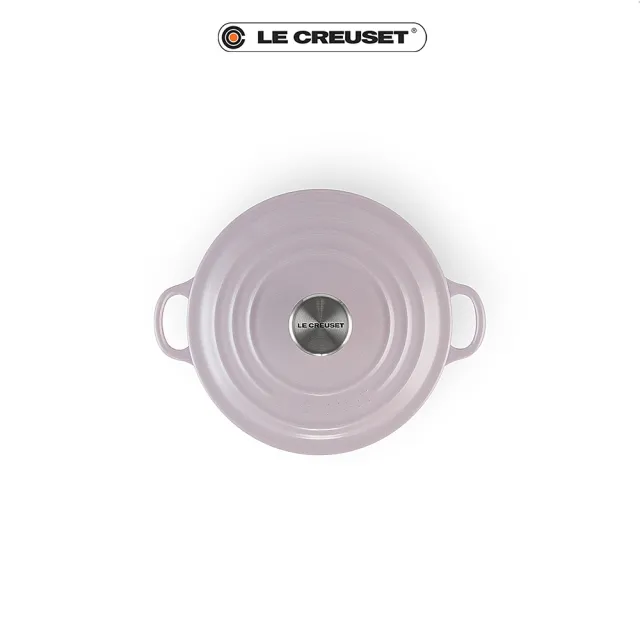 【Le Creuset】琺瑯鑄鐵鍋圓鍋20cm(薰衣草-鋼頭)