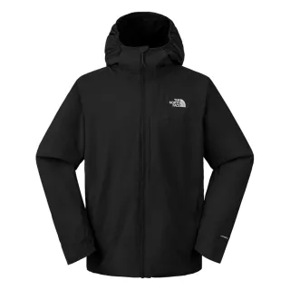 【The North Face 官方旗艦】北面男款黑色DWR防潑水連帽外套｜89ZNJK3