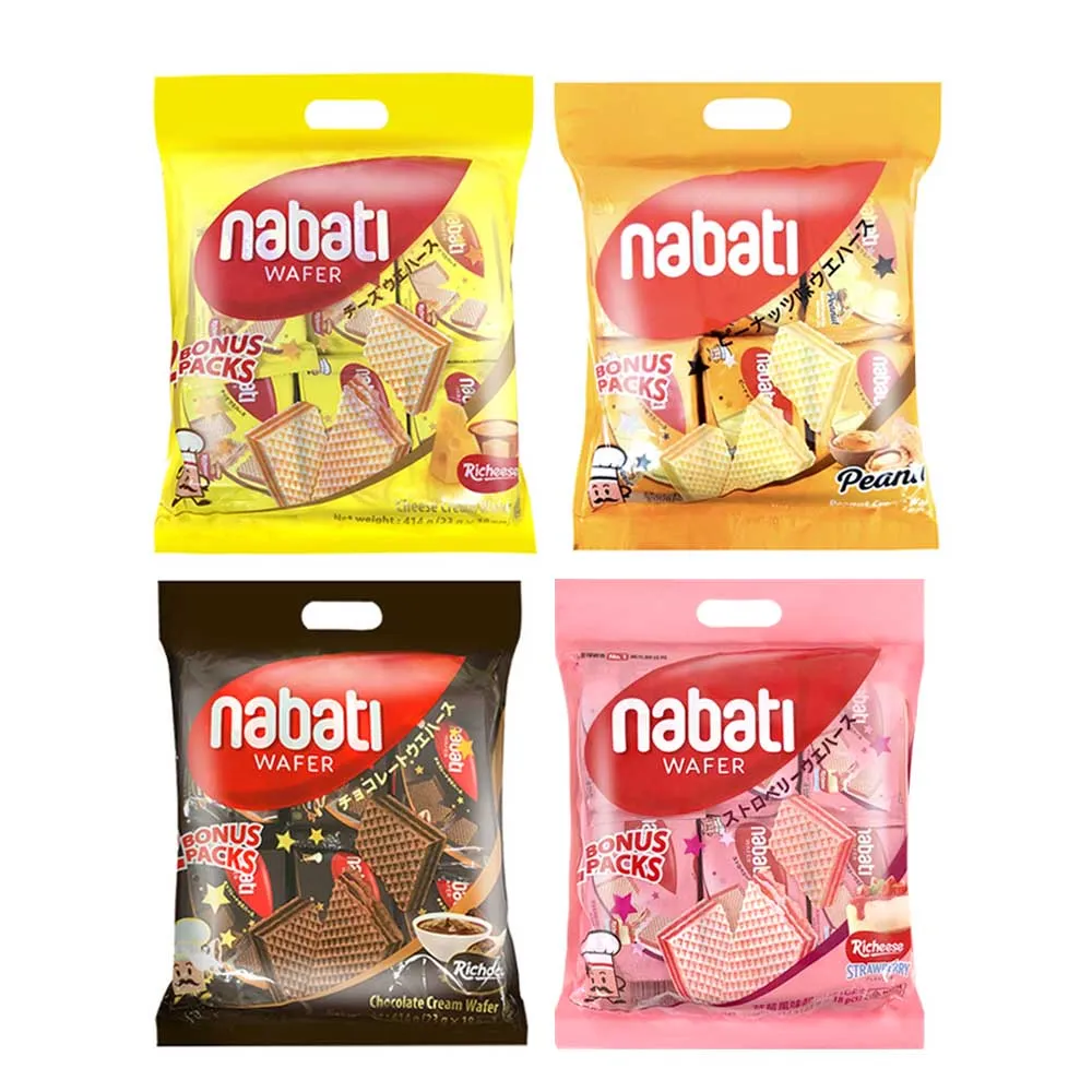 【Nabati】麗芝士/麗巧克威化餅 起司/巧克力/花生/草莓(任選414g)