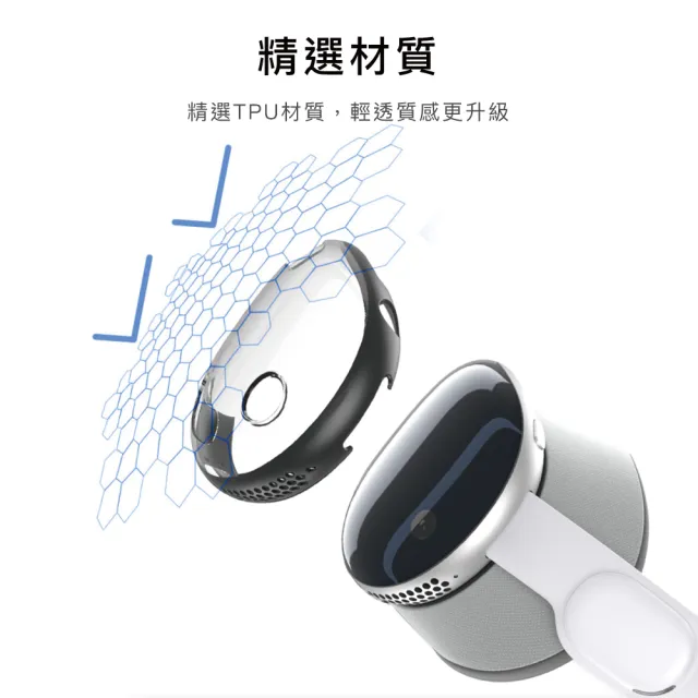 【AHAStyle】Vision Pro頭戴顯示器VR空間視訊保護套 透明