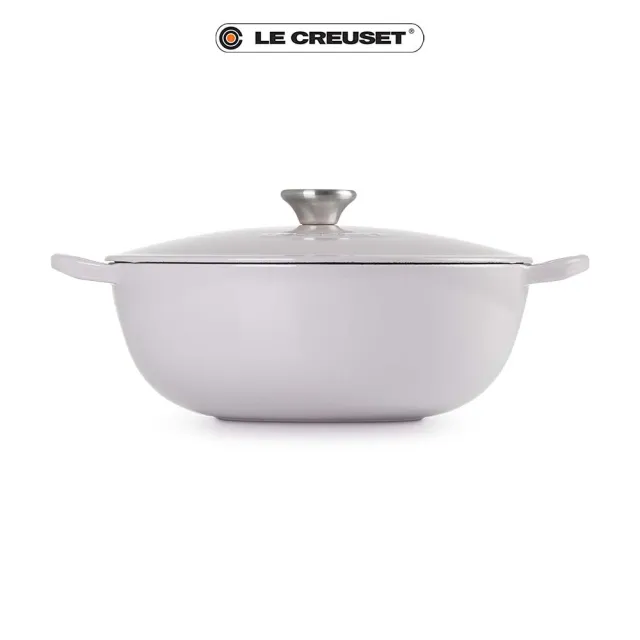 【Le Creuset】琺瑯鑄鐵鍋媽咪鍋26cm(薰衣草-鋼頭)