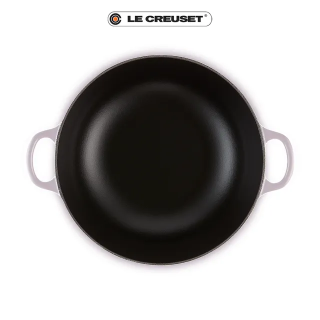 【Le Creuset】琺瑯鑄鐵鍋媽咪鍋26cm(薰衣草-鋼頭)