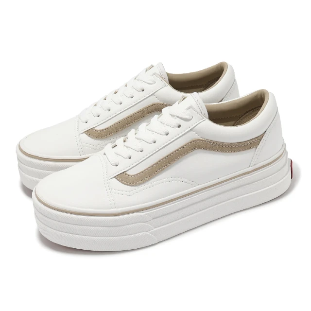 VANS 休閒鞋 V36CF 3SOLE OLD SKOOL 3SOLE 男鞋 女鞋 米白 日本線 厚底(6322760005)