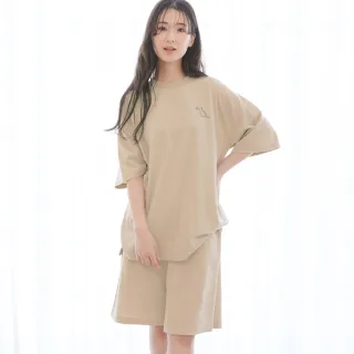 【aimerfeel】純棉家居服上下成套-米黃色(1850477-VE)