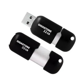 【GIGASTONE 立達】32GB USB2.0 黑銀膠囊隨身碟 U207S 超值2入組(32G隨身碟  原廠保固五年)