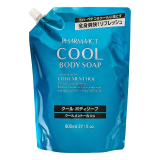 【KUM 熊野】HARMAACT COOL超涼感沐浴乳-補充包800ml