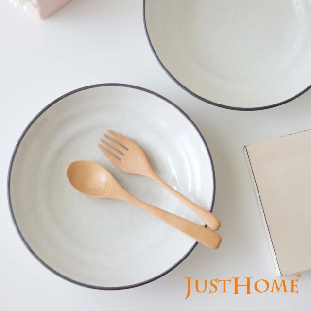 Just Home 碧綠高級骨瓷餐盤2件組-8吋+10.25