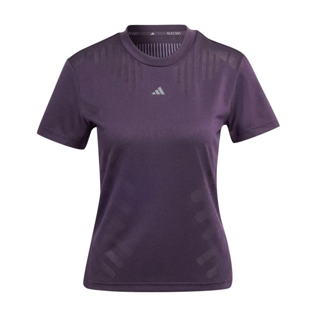 adidas 愛迪達 HR HIIT Airch T 女 短袖 上衣 運動 訓練 健身 透氣 涼感 反光 深紫(IP9658)