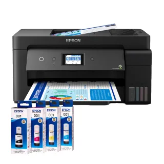 【EPSON】搭1組T03Y原廠1黑3彩墨水★L14150 A3+高速雙網連續供墨複合機(2年保固組)