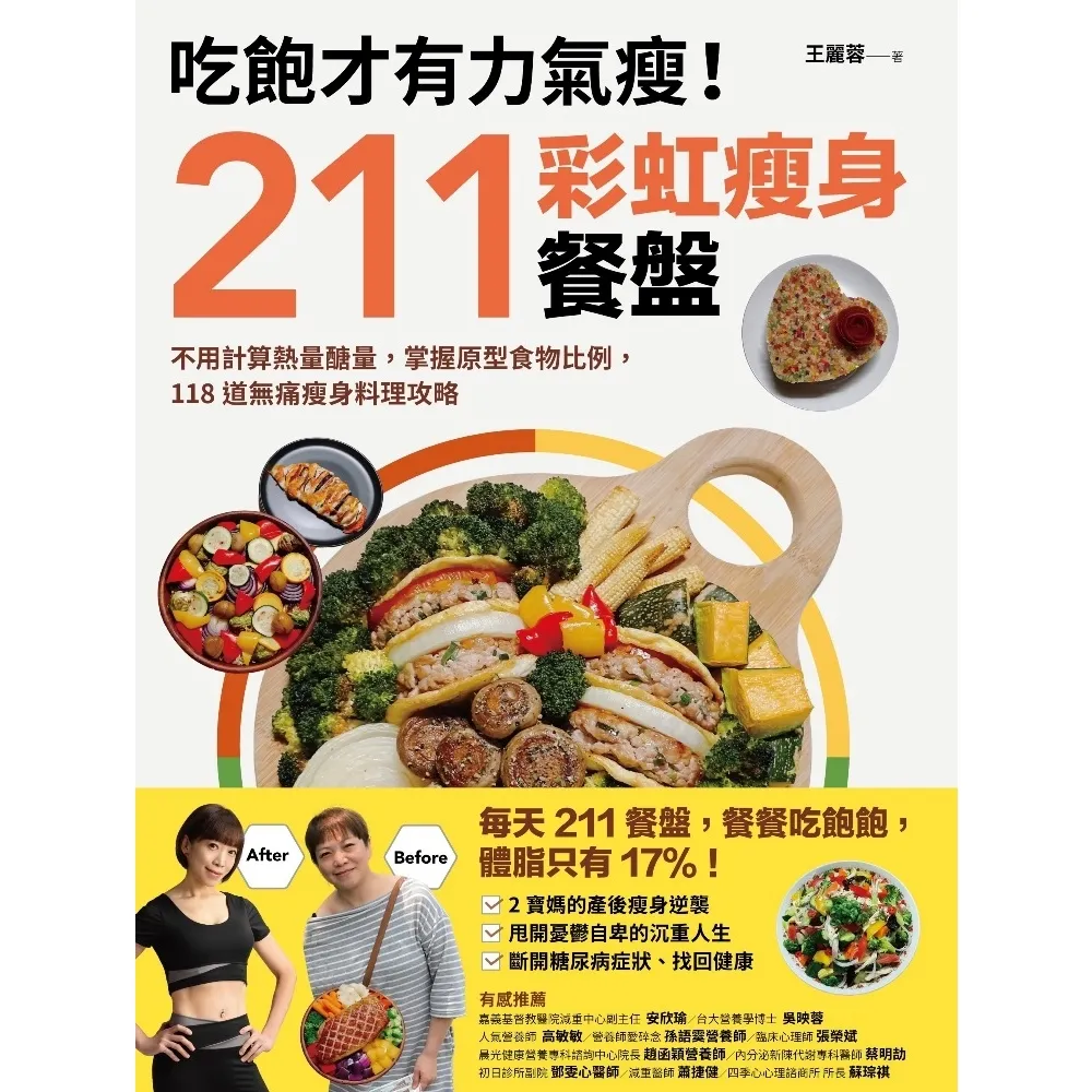 【momoBOOK】吃飽才有力氣瘦！211彩虹瘦身餐盤：不用計算熱量醣量 掌握原型食物比例 118(電子書)