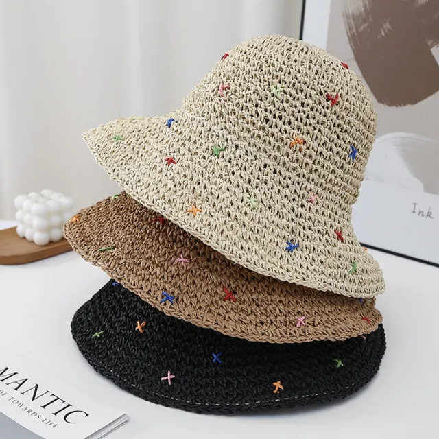 【巴黎精品】現貨+預購 渡假草帽遮陽帽編織帽防紫外線抗UV大帽簷(沙灘防曬草編漁夫帽女帽子3色a1fo13)