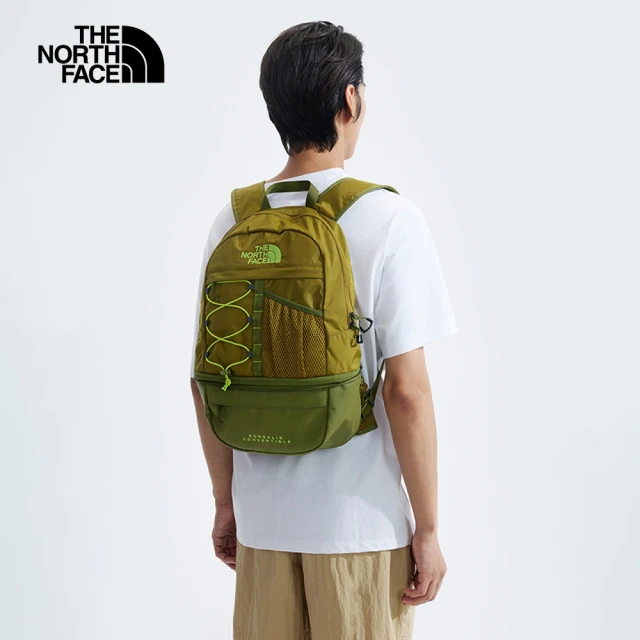 The North Face 官方旗艦 北面男女款綠色舒適背負大容量兩用設計後背包｜88TK0ON