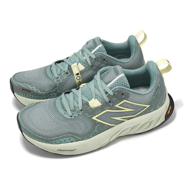 NEW BALANCE 越野跑鞋 Fresh Foam X Hierro V8 D 女鞋 寬楦 綠 緩衝 運動鞋 NB(WTHIERG8-D)