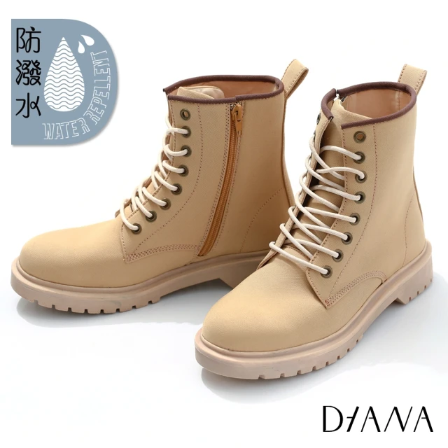 DIANA 6 cm 軟牛皮金屬飾扣中高跟短靴(咖啡)評價推