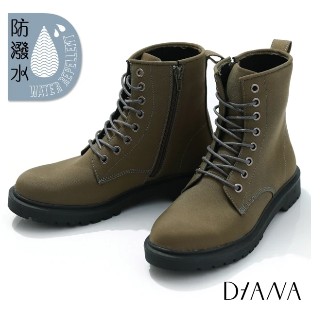 DIANA 6 cm 軟牛皮金屬飾扣中高跟短靴(咖啡)評價推