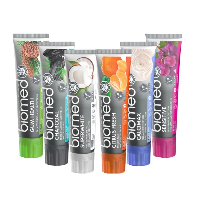 【蓓齒美BIOMED】任選2入組_草本生醫健齒牙膏系列100gx2入(6種功效_100g-網)